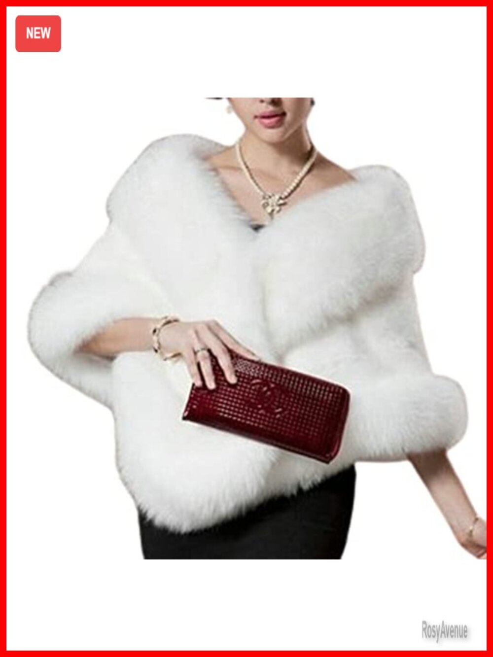 Faux Fur Shawl Wrap Scarf Winter Warm Bridal Wedding Evening Coverup
